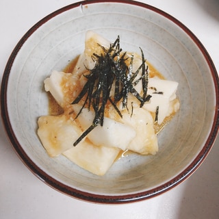 包丁使わずおつまみ！たたき長芋のわさび醤油和え